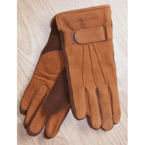 Gants cuir polaire homme